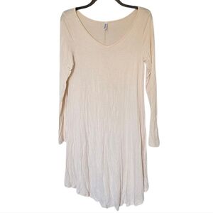 3/$15 Dearcase Cream Long Sleeve Dress Size Medium